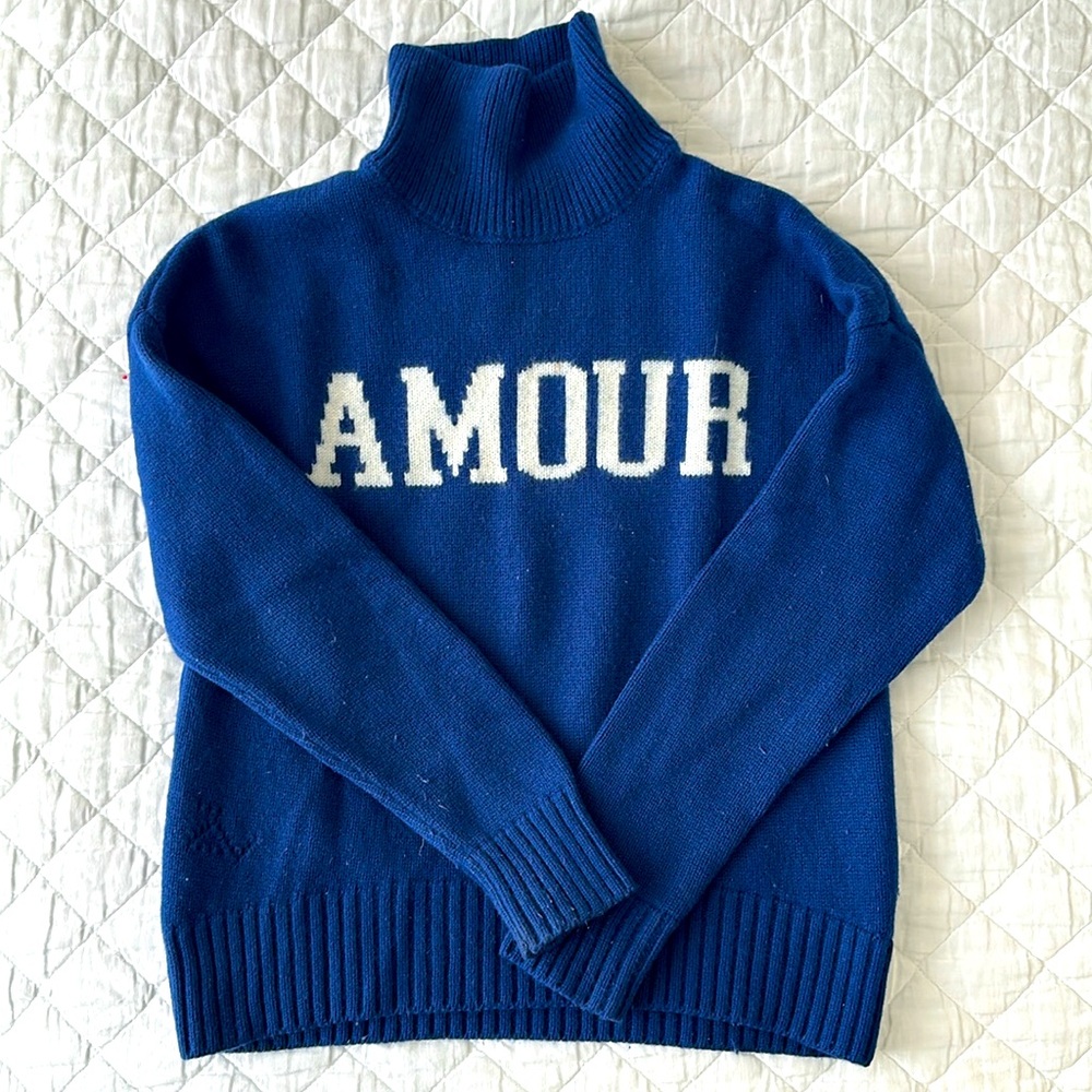 Zadig and Voltaire Girl Bet Blue Sweater Size 12 Youth